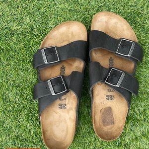 Arizona Birkenstock Black Leather Womens size 40